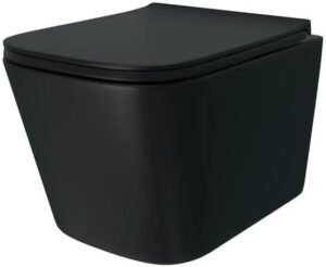 WC suspendu AM.PM FlashClean noir mat 49 cm - sans bord
