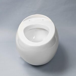 WC suspendu œuf Ove 59x41 cm blanc avec abattant