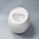 WC suspendu œuf Ove 59x41 cm blanc avec abattant