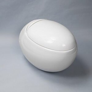 WC suspendu œuf Ove 59x41 cm blanc avec abattant