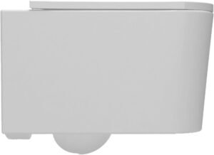 WC suspendu AICA sans bride, abattant soft-close blanc