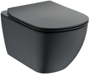 WC suspendu TESI Ideal Standard sans bride noir mat