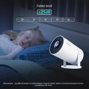 Vidéoprojecteur portable WiFi 6 Android TV BT5.2 HDMI USB
