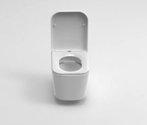 WC suspendu AICA sans bride, abattant soft-close blanc