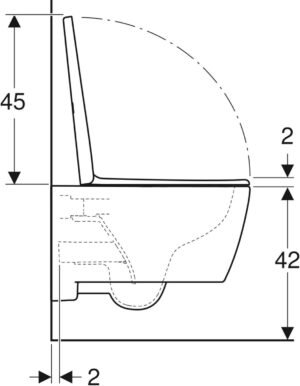 Geberit iCon WC suspendu avec siège, rinçage profond