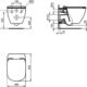 WC suspendu TESI Ideal Standard sans bride noir mat