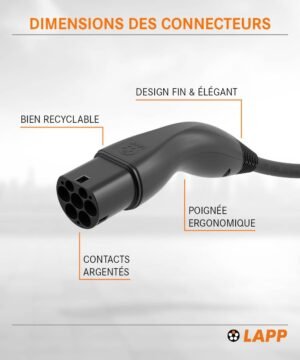 513mzGlbQ1L._AC_SL1200_.jpg Câble de charge Type 2 LAPP MOBILITY 22 kW 10 m noir