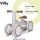 Draisienne bébé Lionelo Villy 4 roues beige jusqu'à 30 kg