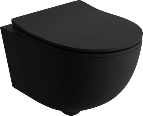 Abattant de WC suspendu LAVITA Brava Noir - abaissement auto