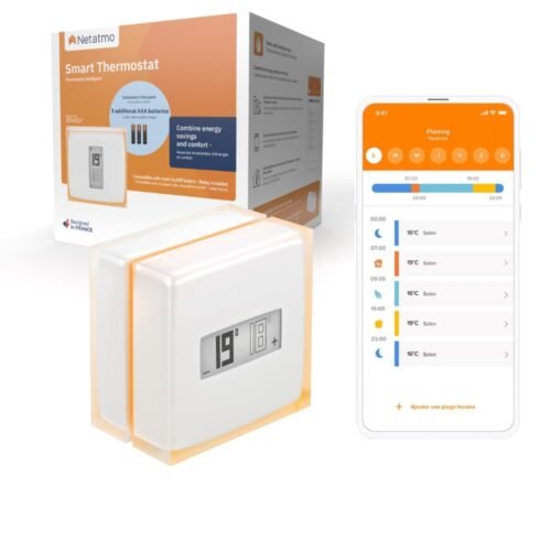 Thermostat connecté Netatmo Wi‑Fi économe pour chaudière