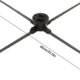 Projecteur holographique 3D ventilateur 85cm 1024LED 4lames