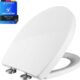 Abattant WC Ibergrif M41002 forme O frein de chute blanc