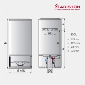 Chauffe-eau thermodynamique 100L Ariston Lydos Hybrid