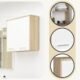 Meuble haut WC suspendu AKORD L60 2 portes Chêne/Blanc