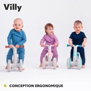 Draisienne bébé Lionelo Villy 4 roues beige jusqu'à 30 kg