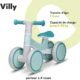 51JyL0R9bVL._AC_.jpg Draisienne bébé Lionelo Villy 4 roues 1-3 ans Turquoise