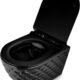 WC suspendu noir mat - cuvette céramique SoftClose