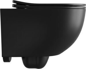 Abattant de WC suspendu LAVITA Brava Noir - abaissement auto