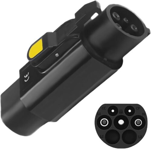 Adaptateur Type 2 vers Type 1 pour véhicule électrique avec clip