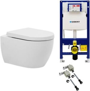 WC mural sans bord Alpenberger kit complet Geberit
