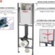 WC sans bride — Pack cuvette suspendue + plaque inox