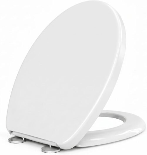Abattant WC ovale amorti, libération rapide, blanc
