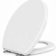 Abattant WC ovale amorti, libération rapide, blanc