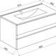 Meuble salle de bain suspendu 80 cm Kiamami Valentina blanc brillant