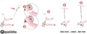 Draisienne HyperMotion évolutive 5-en-1 rose 1-5 ans