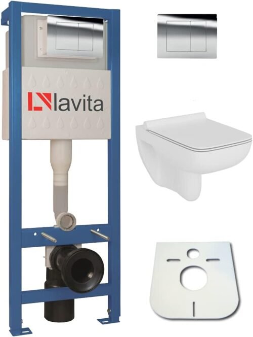 WC mural Capri Slim - Set préf WC mural Capri Slim - Set préfabriqué + abattant Soft-Close