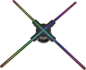 Projecteur holographique 3D ventilateur 60cm 720 LED 32 Go