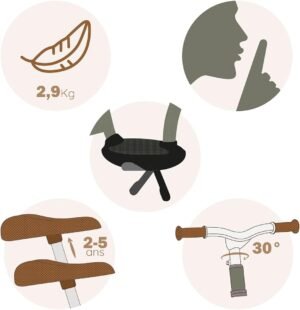 Draisienne Smoby - roues silencieuses, selle réglable
