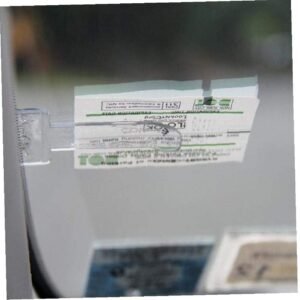 Porte-tickets pare-brise adhésif 2 pièces plastique
