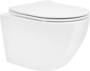 WC suspendu sans bride ECD Germany 49 cm blanc antibactérien