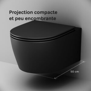 WC suspendu AM.PM cuvette murale céramique sans rebord
