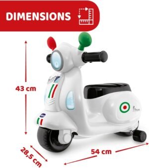 51uZPNE7zWL._AC_SL1125_.jpg Moto porteur Chicco Vespa – Lumières & Sons, 25 kg