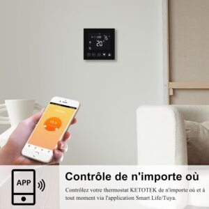 Thermostat WiFi KETOTEK pour chaudière compatible Alexa 220V