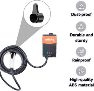 612JGeH0kkL._AC_SL1500_.jpg Support mural chargeur Type 2 pour voiture électrique - Noir