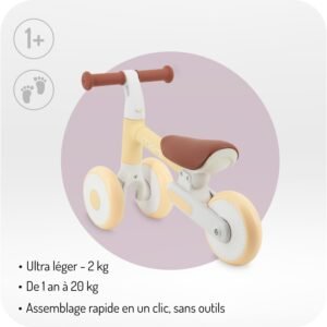 Draisienne Momi pliable 1-3 ans, selle réglable, 2 kg