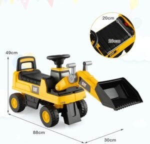 Porteur bulldozer COSTWAY - godet réglable, 1-3 ans