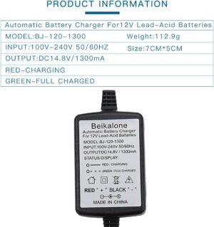 Chargeur batterie 12V 1300mA SLA intelligent 3 étapes