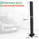 Poteau borne Tesla Wall Connector LDY, acier noir 149 cm