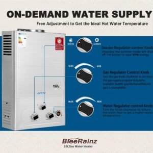 Chauffe-eau à gaz 16 L/min BreeRainz basse pression