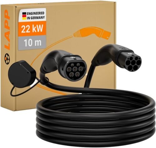 Câble de charge Type 2 LAPP MOBILITY 22 kW 10 m noir
