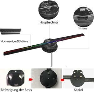 Projecteur hologramme 3D HD pour publicité magasins & bars