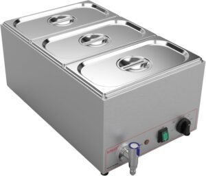 Bain-marie inoxydable 16L 3 sections Valgus Commerciale