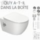 WC de douche suspendu fonction bidet 53 x 36 x 35 cm