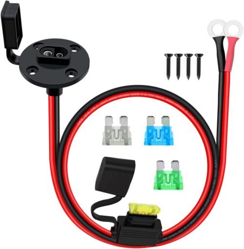 Prise SAE 10AWG 2m 12-24V pour batterie moto/voiture