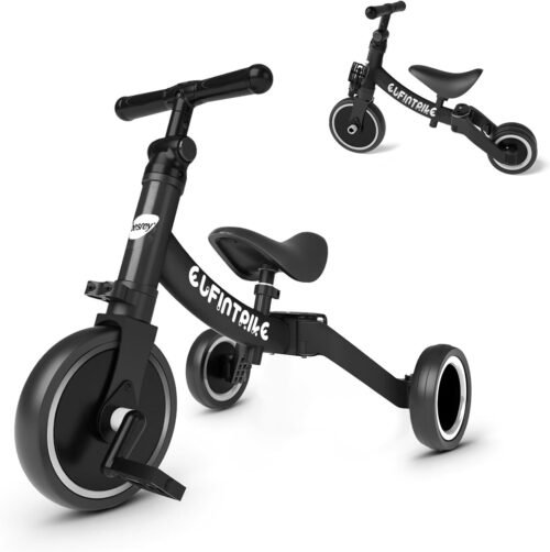 Tricycle évolutif 5-en-1 Besre Tricycle évolutif 5-en-1 Besrey 1-4 ans Draisienne Noir