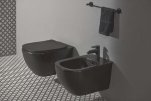 WC suspendu TESI Ideal Standard sans bride noir mat